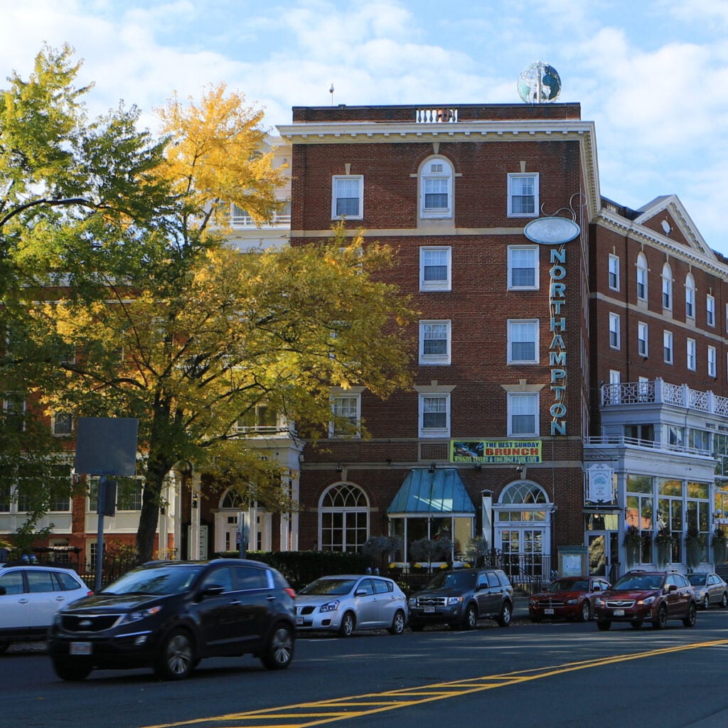 Scene of the Northampton Hotel in Northampton, Massachusetts. A historic hotel which opened in 1927