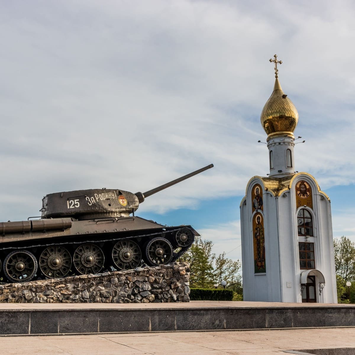 Soviet Era War Tank In Tiraspol, Transnistria, Moldova