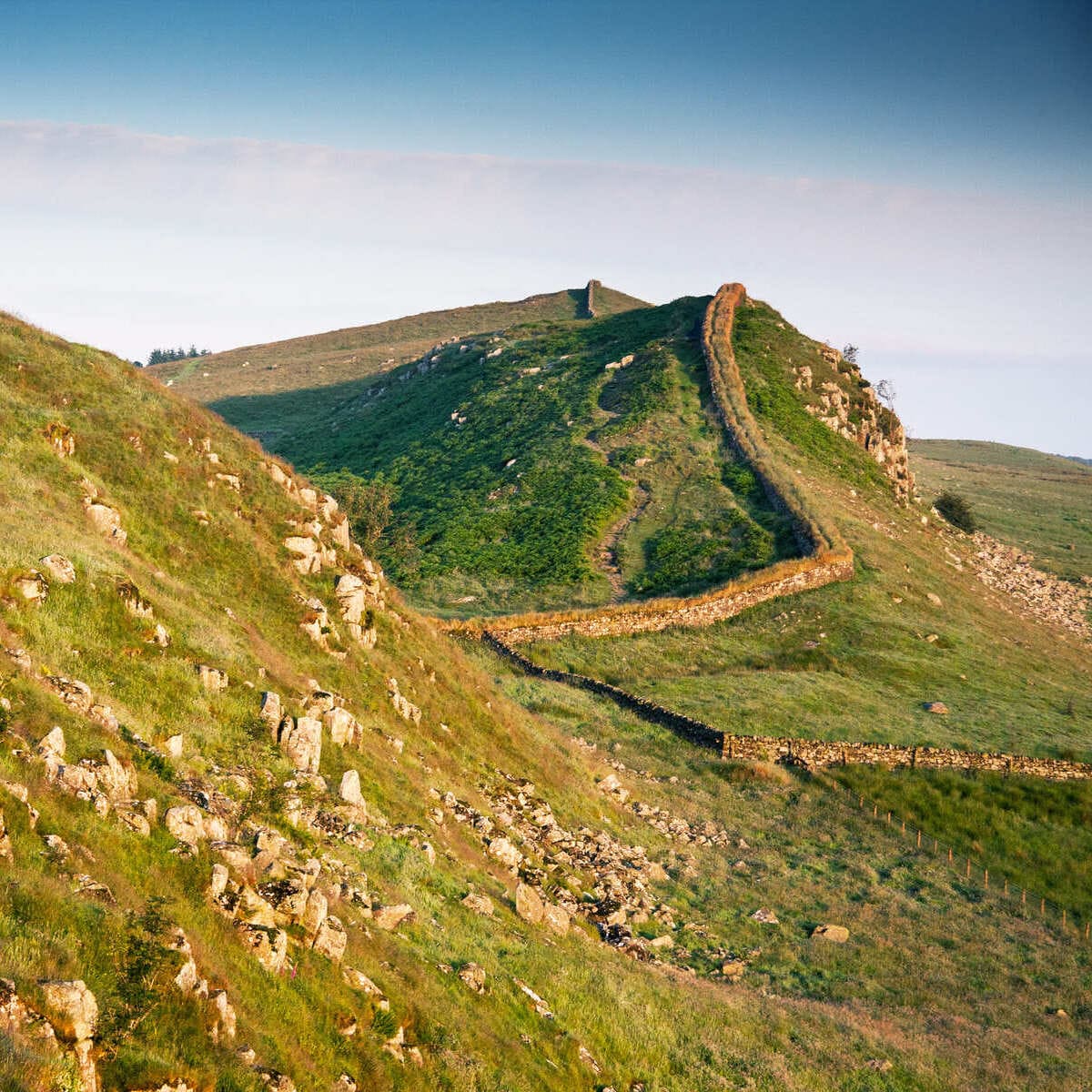 The 1st-Century AD Hadrian's Wall In Northern England, Marking The Border With Scotland, United Kingdom