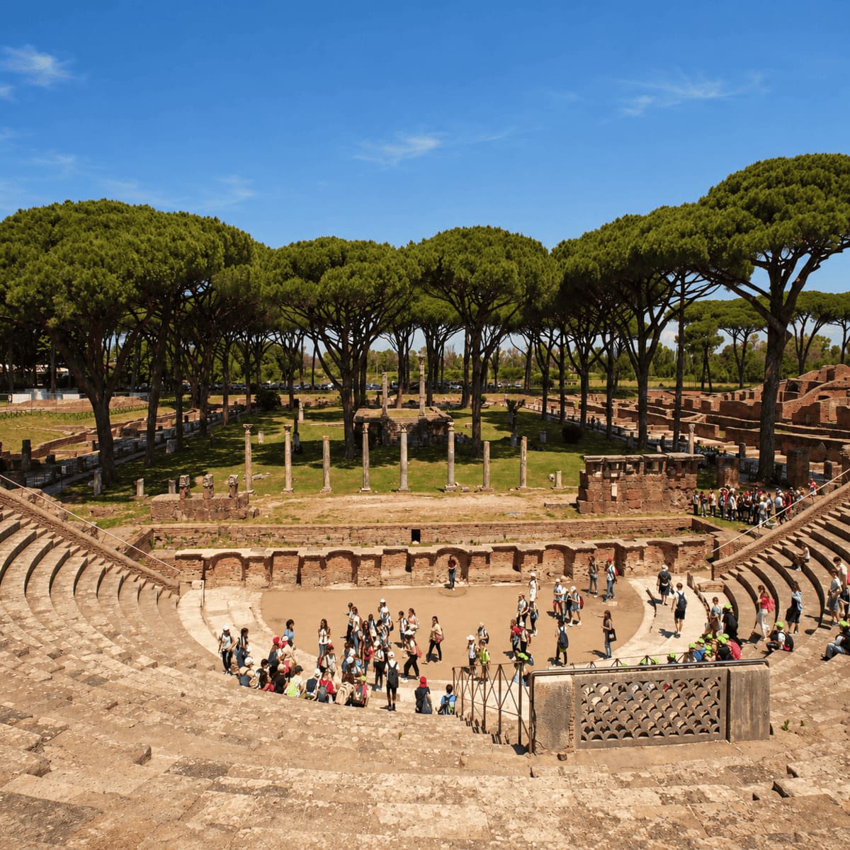 The Ancient Theater Of Ostia Antica In Rome, Italy