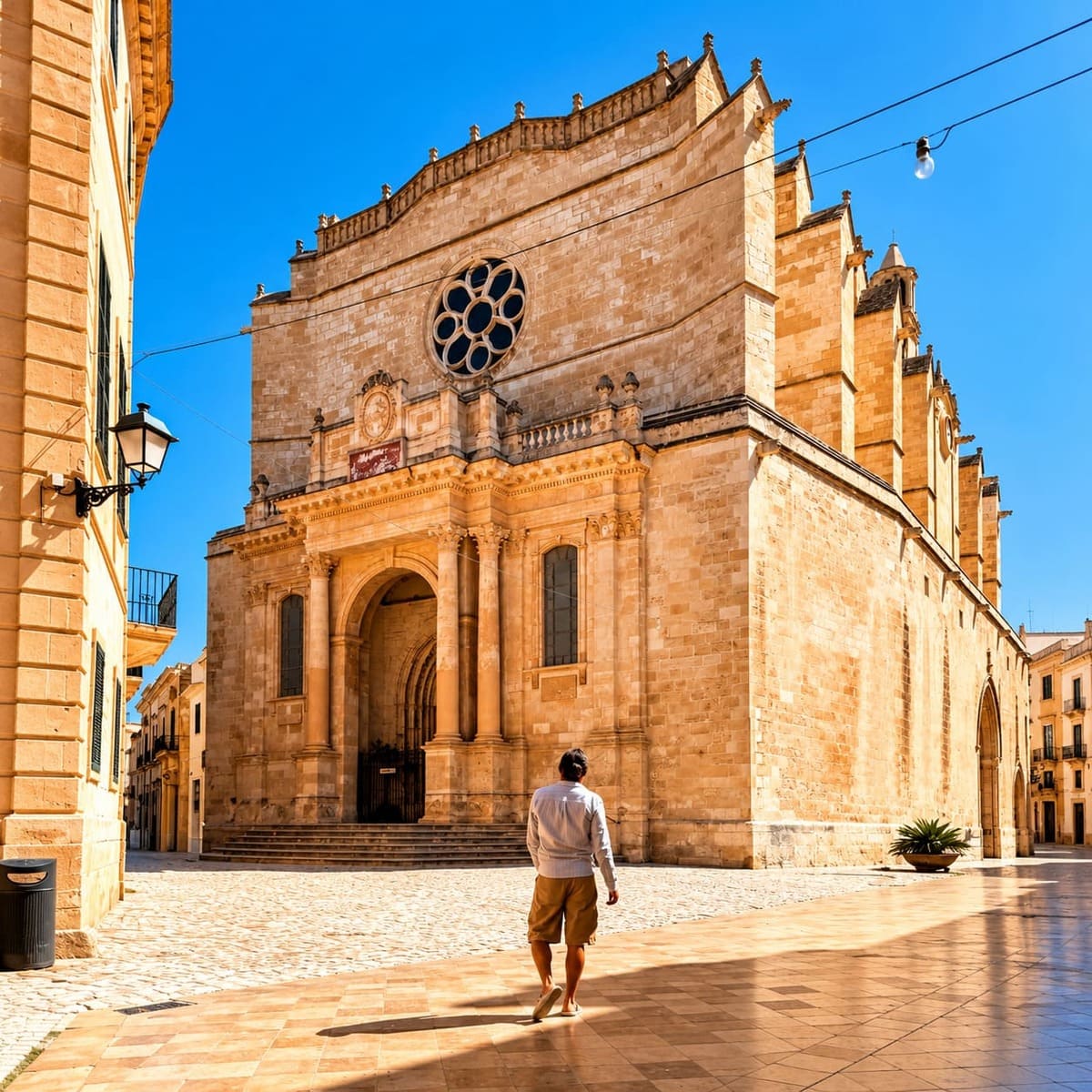 The Medieval Cathedral In Ciutadella de Menorca, Balearic Islands, Spain