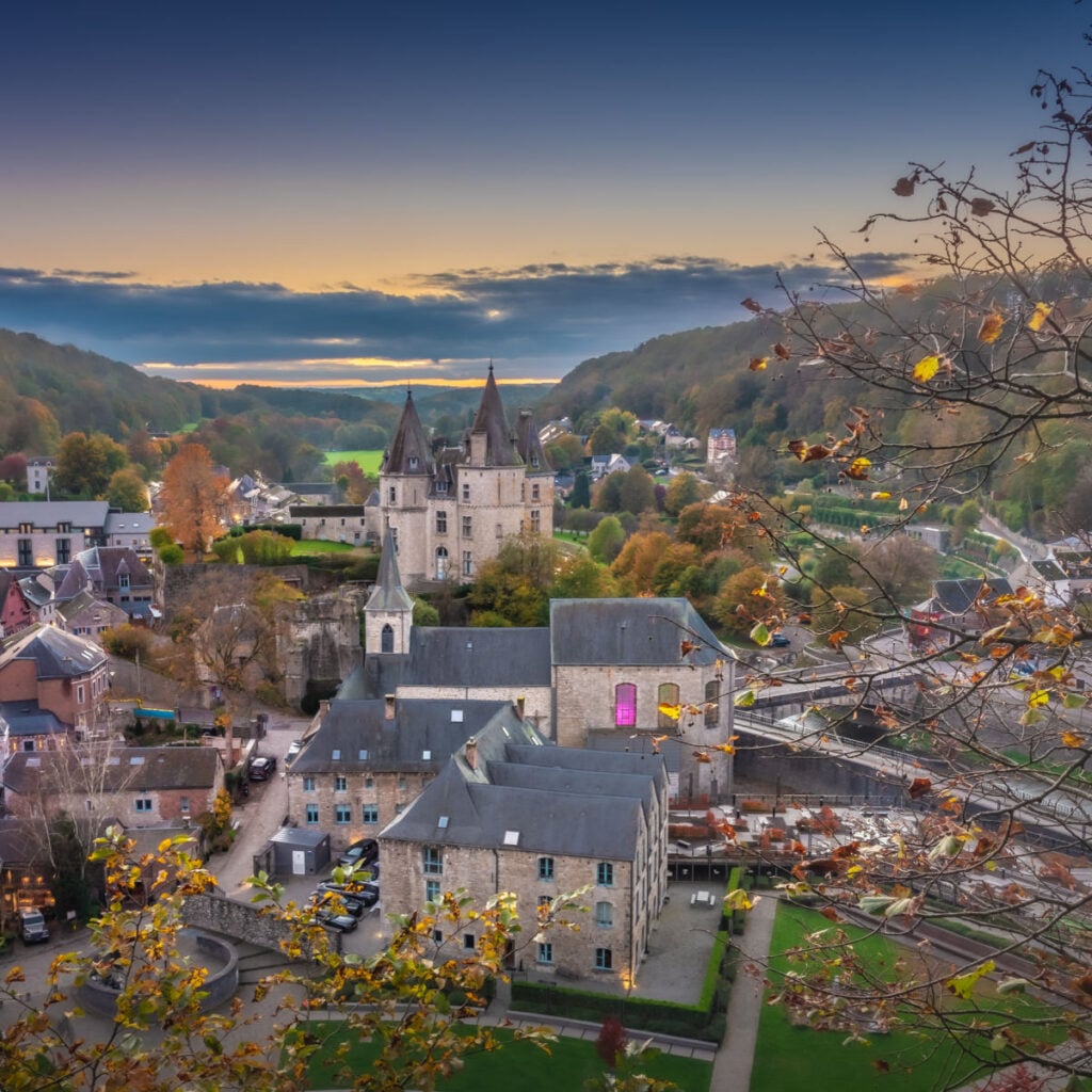 The beautiful medieval city of Durbuy (Belgium) during the fall