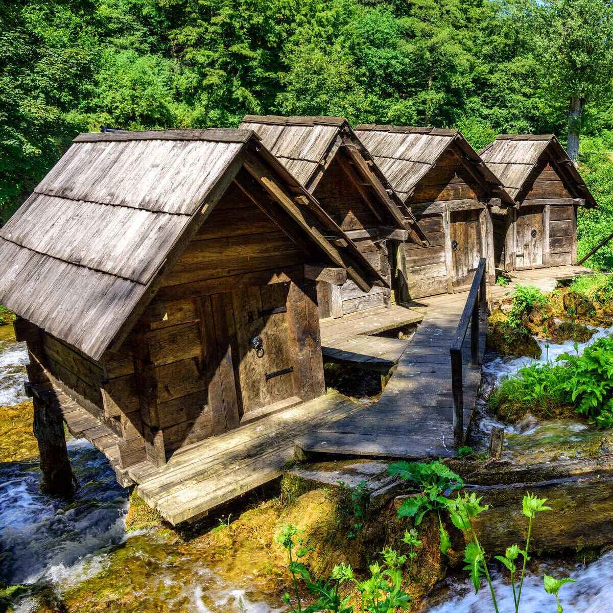 Traditional Wooden Mills In Jajce, Bosnia and Herzegovina